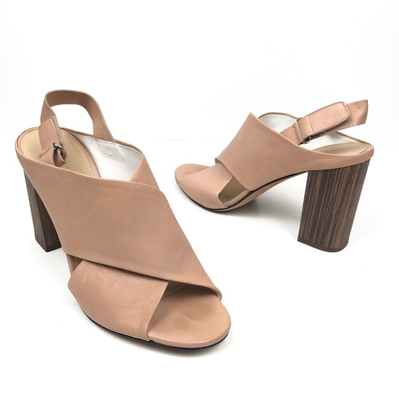 Vince Shoes - VINCE CHUNKY BLOCK HEEL CRISS CROSS LEATHER SANDAL